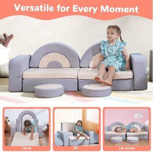 Giving Tree Modular <b>Kids</b> <b>Sofa</b> 59.44in Foldable Play Furniture For Children's Room - Product Image 4