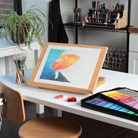 Chevalet de table portable pliable à 5 positions, planche à dessin en bois réglable jusqu'à 80 degrés pour le dessin et la peinture