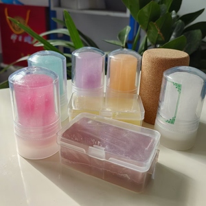 Ventes chaudes, baume corporel anti-transpirant minéral naturel et cire, emballage <span class=keywords><strong>en</strong></span> boîte <span class=keywords><strong>en</strong></span> plastique pour les voyages, bâton d'alun de potassium, étiquette personnalisée - Product Image 5