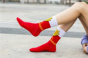 Calcetines Personalizados al por Mayor para Mujer, Divertidos y Lindos con Dibujos Animados de Frutas, Plátano, Aguacate, Limón y Huevo - Product Image 4