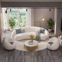 Sofá Seccional Chesterfield Hinchable Ovalado Reclinable con Tapicería de Terciopelo Bouclé Desmontable, Convertible y Extensible, Estilo Moderno para Centro Comercial