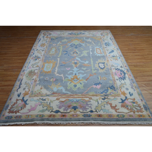 Alfombra de lana Oushak, alfombra de retazos cuadrada Bohemia moderna, lavable para oración en el hogar y uso de picnic - Product Image 2