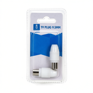 <b>Tv</b> <b>Plug</b> 9.5Mm For Audio Video Connection White Plastic Connector - Product Image 2