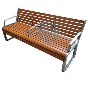 Park kullanımı için galvanizli çelik çerçeve dış mekan mobilyası eğlence geri sokak tezgah yüksek dayanıklılık ile ahşap tahıl alüminyum tezgah - Product Image 5