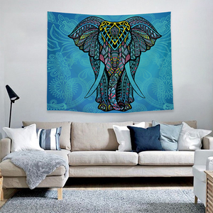 2020 nueva llegada Impresión Digital 3d impreso Hippie de elefante moderno barato <span class=keywords><strong>Mandala</strong></span> indio en Star tapiz de pared colgante - Product Image 5