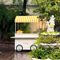 Carrito de Promoción Móvil Personalizado de Metal, Carrito de Exhibición para Eventos en Centros Comerciales, Decoración Estética para Cafeterías