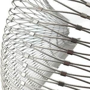 Filet de protection pour animaux en acier inoxydable tressé sur mesure avec œillets flexibles pour cages à oiseaux et volières - Product Image 1