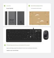 Nouveau pour Acer X2270 Intel Core I3 N305/N355 8 Go/16 Go DDR4 3200 MHz 256 Go/512 Go/1 To SSD Ordinateur de bureau professionnel 9L pour jeux