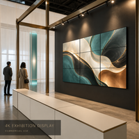 Mur vidéo LCD IPS Premium 49 pouces avec panneau 0,88 mm sans cadre, épissage sans soudure, 4K, luminosité 700 cd/m², affichage numérique pour exposition
