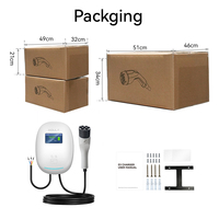 Nouveau chargeur mural intelligent pour véhicules électriques 7kW 11kW, prise Type 2, carte RFID et connexion Wi-Fi, noir