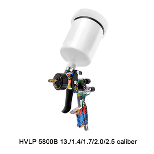 Le pistolet de pulvérisation HVLP 5800 convient à <span class=keywords><strong>la</strong></span> réparation automobile avec une uniformité d'atomisation élevée de 1,3/1,4/1,7/2,0/2,5 mm - Product Image 1