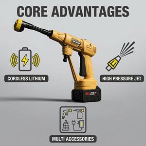 Lavadora <span class=keywords><strong>de</strong></span> Autos Inalámbrica <span class=keywords><strong>de</strong></span> Alta Presión con Batería <span class=keywords><strong>de</strong></span> Litio, Multiusos, <span class=keywords><strong>para</strong></span> Limpieza del Hogar, Exteriores o Jardín - Product Image 2