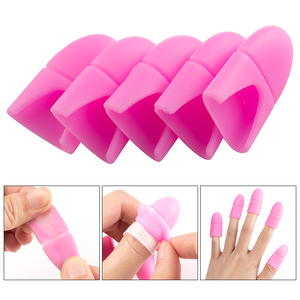 Lot de 10 capuchons en silicone pour vernis à ongles, lingettes dégraissantes pour dissolvant de gel, nettoyant pour doigts, protection pour vernis, outils de manucure NAT058 - Product Image 2