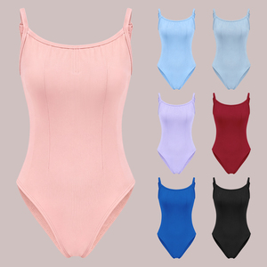 Justaucorps de danse à fines bretelles sans manches, unitard extensible pour la performance, l'entraînement et les répétitions sur scène - Product Image 1