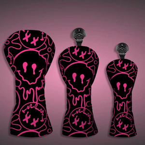 사용자 정의 자수 골프 헤드 커버 가죽 골프 클럽 헤드 커버 프리미엄 우즈 헤드 커버 - Product Image 6