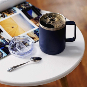 Taza de Café Aislada de Acero Inoxidable de 12 oz con Asa, Taza de Viaje de Doble Pared con Aislamiento al Vacío y Tapa Deslizante - Product Image 6