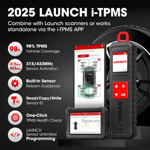 2025 LAUNCH X-431 I-TPMS Handgerät zum Neulernen, Zurücksetzen und Programmieren Unterstützt 315/433MHz Sensor, TSGUN Upgrade - Product Image 2