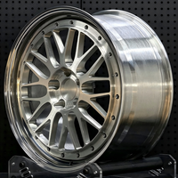Juego de 2 Ruedas Forjadas Multirradio de 20 Pulgadas, 5x112 5x114.3 5x120, con Acabado Pulido y Borde Pulido para BMW, Audi, Porsche, Tesla, Toyota
