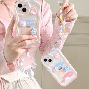 เคสโทรศัพท์ลายกระต่าย 14 แบบ พร้อมสายคล้องลายดอกไม้ ดีไซน์ทำมือจากซิลิโคนเจลกันกระแทก สำหรับมือถือระดับไฮเอนด์ - Product Image 4
