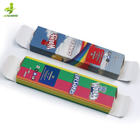 Caja de exhibición de producto de cartón blanco impreso con logotipo personalizado, caja doble de papel para cigarrillos con bolígrafo para fumar