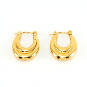 Zogxin Hoop Earrings 18K Gold Plated Geometric Design For Women Party Jewelry - Product Image 4