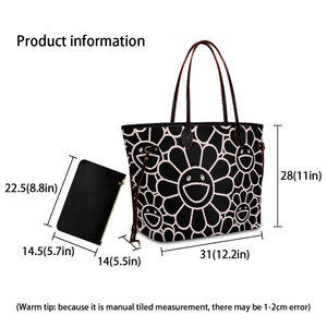 Sac fourre-tout tendance en PU avec fermeture éclair, imprimé dollar américain, 2 pièces, pour femme, pour le 250e anniversaire de l'indépendance des États-Unis - Product Image 6