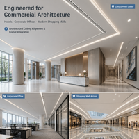Diffuseur linéaire en V A.R.Rain pour plafond, grille d'aération en aluminium et plastique ABS, design moderne, économie d'énergie, garantie 1 an