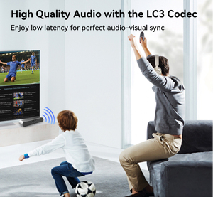 Offre Spéciale sans fil pour <span class=keywords><strong>Bluetooth</strong></span> 5.4 Auracast Audio <span class=keywords><strong>Transmetteur</strong></span> TV Adaptateur avec pour AptX Adaptive Audio LE Fabriqué en Durable - Product Image 4