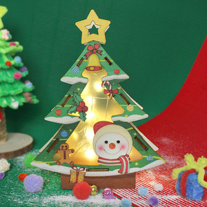 เครื่องประดับต้นคริสต์มาส MDF ประดับไฟ ตกแต่งเทศกาล สำหรับเด็ก งานฝีมือ DIY - Product Image 2