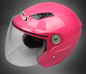 Casco <span class=keywords><strong>de</strong></span> <span class=keywords><strong>moto</strong></span> cara abierta medio seguro rosa - Product Image 1