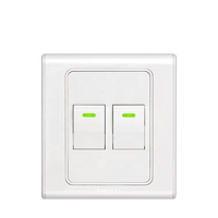 Interrupteur électrique double PHIDIAS de haute qualité en ABS blanc + cuivre, 12 broches, prise murale 16A 250V pour usage domestique et de bureau au Népal et au Pakistan