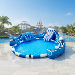 <span class=keywords><strong>Parc</strong></span> aquatique extérieur commercial de haute qualité pour enfants et adultes grande piscine château <span class=keywords><strong>gonflable</strong></span> toboggan château de neige - Product Image 5