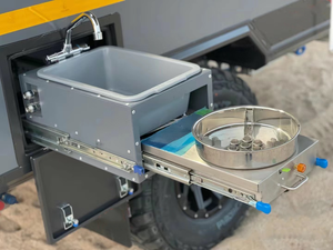 Oem tùy chỉnh sang trọng RV Motorhome nhà máy sản xuất cửa sổ lớn offroad cắm trại cho xe tải cắm trại du lịch Trailer - Product Image 5