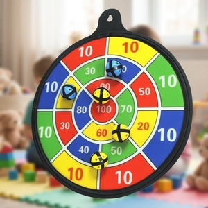 Juego de Dardos para Niños, Juguete de Dardos Preescolar, Personalizable, Ligero, Lavable, de Plástico, Textil, Magnético - Product Image 1