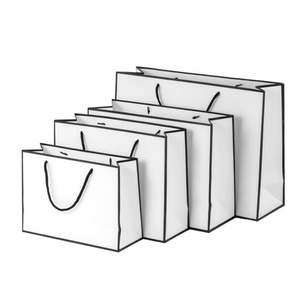 Sac en papier enduit KM Luxury Wholesale Fashion Custom Boutique Clothes Shopping Gift Packaging - Product Image 4