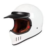 Casco de Moto Vintage Retro Personalizado al Por Mayor, Casco de Motocicleta con Revestimiento de Espuma de Fibra de Vidrio y PC, Casco de Seguridad para Hombres y Mujeres