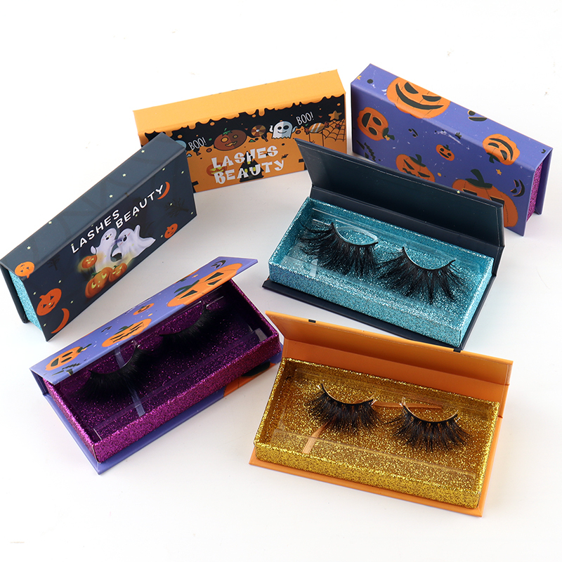 Colle de cils de marque privée cachemire vegan faux cils adhésifs brun dropshipping vison boîte d'emballage de cils