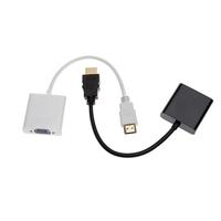 Adaptateur HDTV vers VGA plaqué or, câble vidéo HDTV 1080P, convertisseur mâle vers VGA femelle pour PC, ordinateur portable, tablette, HDTV