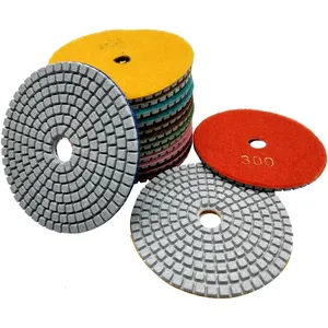 4 polegadas Wet/Dry Diamante Polimento Almofadas Granito Concreto Mármore Vidro Lixamento Gancho <span class=keywords><strong>Loop</strong></span> Apoiado Flexível para Pedra - Product Image 6