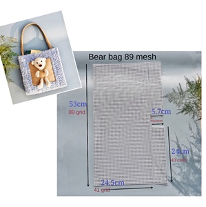 Sac en PVC à faire soi-même <span class=keywords><strong>pour</strong></span> l'automne, en forme d'ours, avec un matériau de tricot en laine diagonale, une boule de fleurs en peluche et une fonction <span class=keywords><strong>invisible</strong></span> de tremolo, en <span class=keywords><strong>maille</strong></span> plastique - Product Image 3