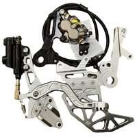 Support de frein XIMU CNC renforcé pour Surron Ultra Bee, avec repose-pieds double étrier gauche en alliage d'aluminium pour moto tout-terrain