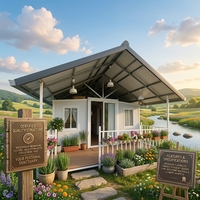 Villa mobile 20 pieds personnalisable en acier, style ferme, conteneur extensible, avec couleurs et aménagement sur mesure