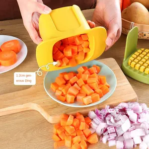 Tritatutto per verdure 2 in 1 per uso domestico tagliare a cubetti e tagliare le patatine fritte taglierina a pressione manuale Dicer per cipolle