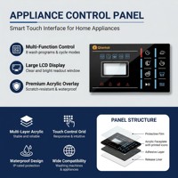 Nuevo Diseño: Panel de Control Táctil de Acrílico de 2mm de Grosor para Lavadora, Panel Frontal con Visibilidad Clara y Corte Preciso