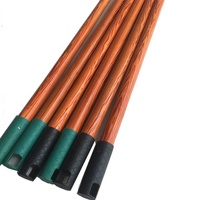 Manche de balai en bois enduit de plastique de grain de bois pour la longue poignée de brosse de foule de balai pour des outils de nettoyage