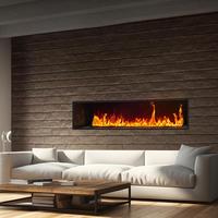 Cheminée électrique à vapeur d'eau 3D à flamme automatique pour la décoration intérieure, avec télécommande et lumière LED