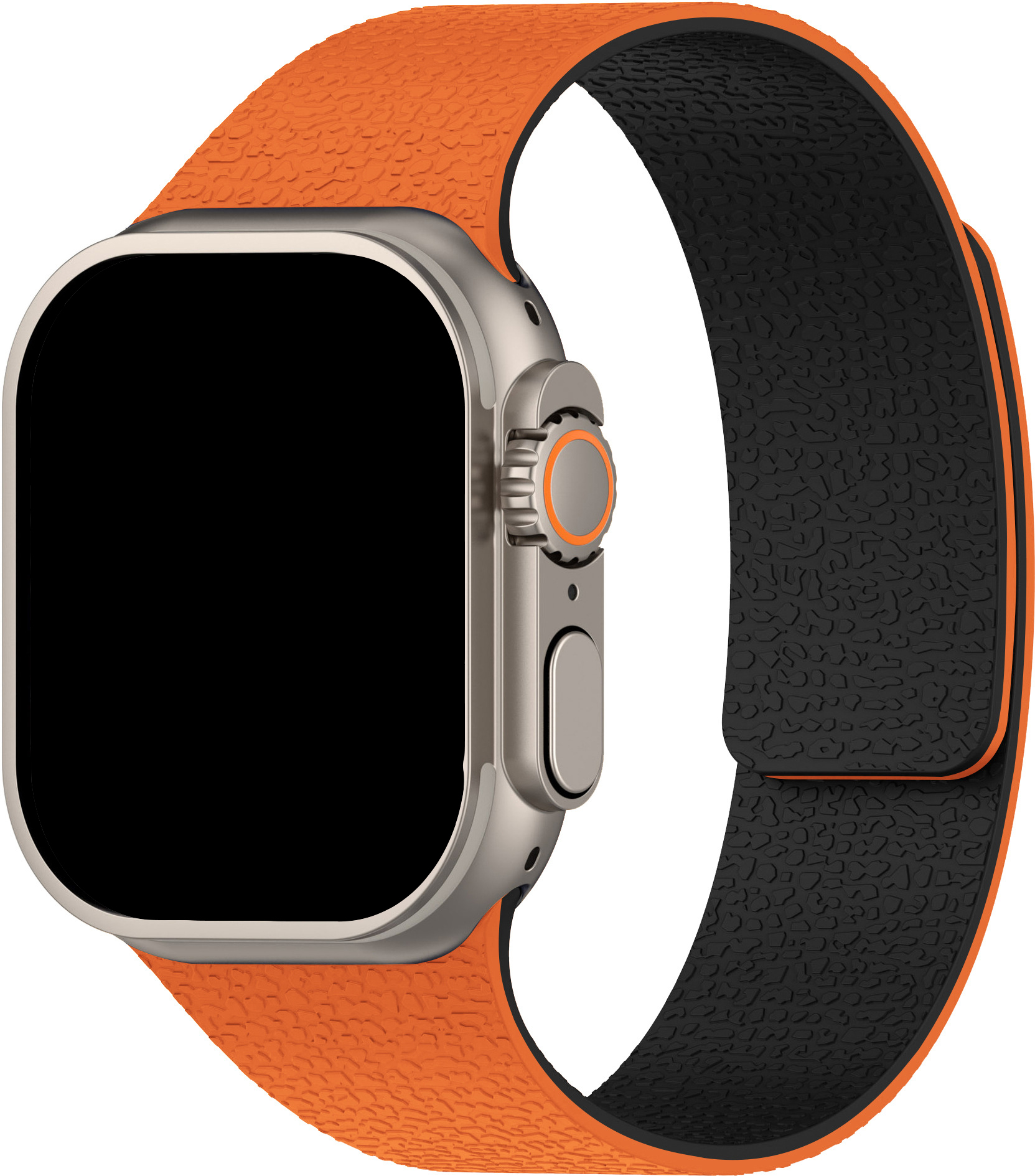 naranja y negro
