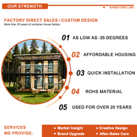 Maisons conteneurs de luxe à double étage prêtes à être expédiées, maisons conteneurs préfabriquées 20FT 40FT