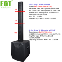 Altavoz de Columna Pasivo de 6x5 Pulgadas, Sistema de PA de Rango Completo de Alto SPL para Eventos en Vivo y Refuerzo de Sonido en Exteriores, Iglesias y Conferencias