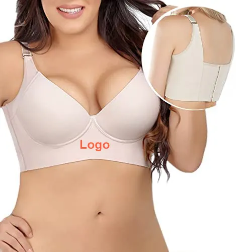 2023 Hot Bán biểu tượng tùy chỉnh sâu Cup Bra nén tư thế Corrector Shaper bài phẫu thuật brassier bảo hiểm đầy đủ Shaper áo ngực